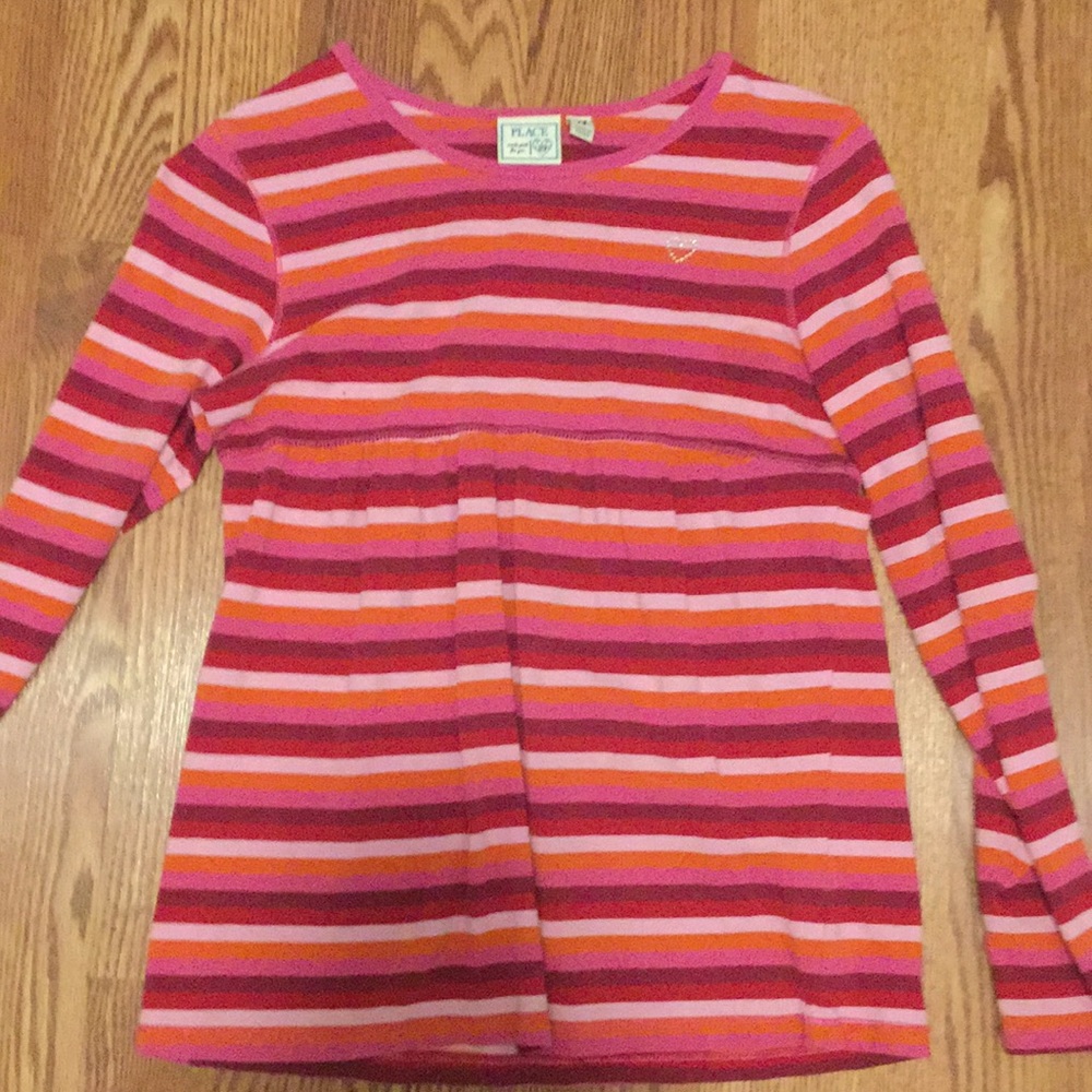 Striped pink long tee